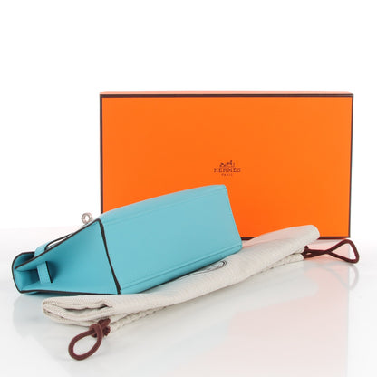 Hermes Swift Kelly Pochette Clutch Bleu Atoll 11 of 15