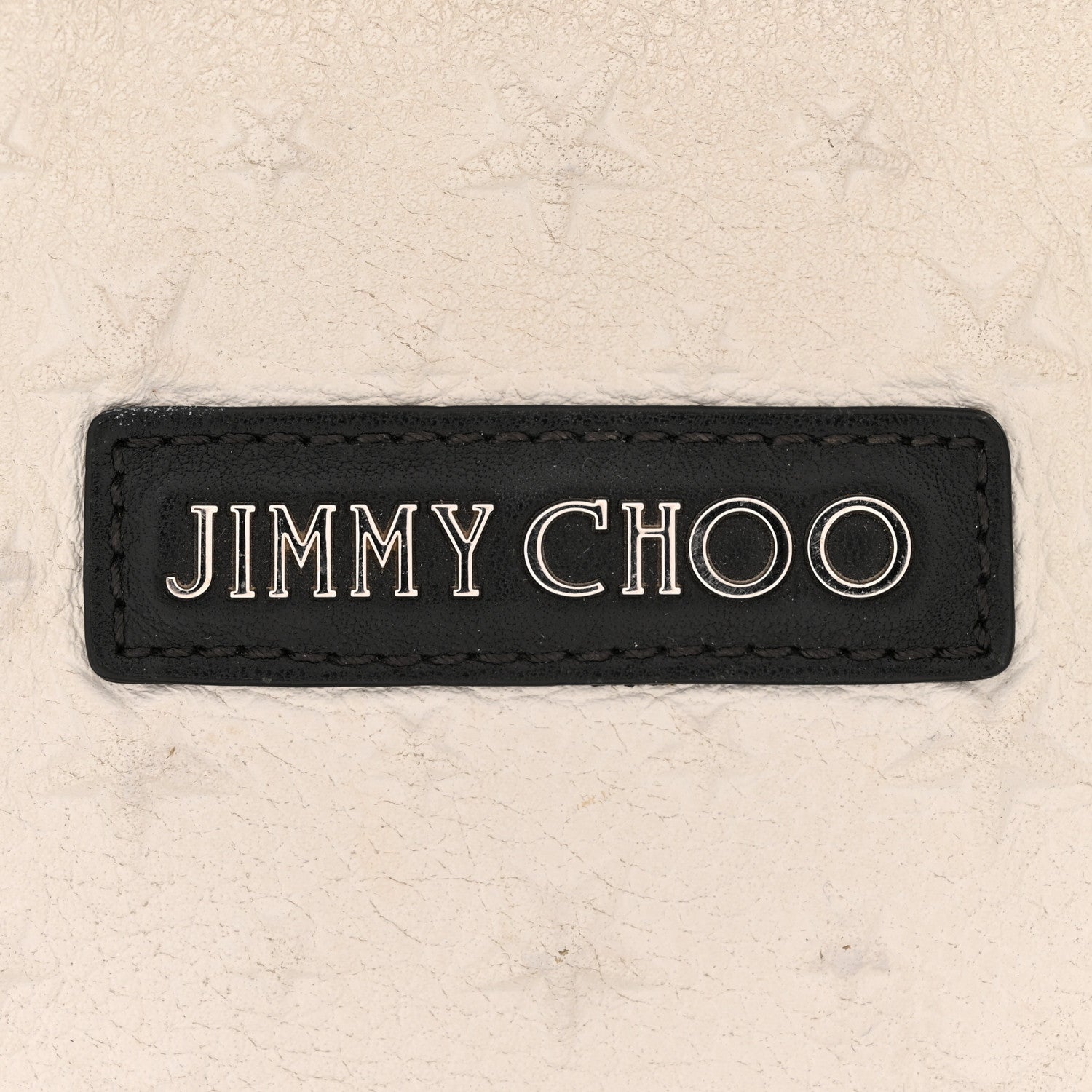 Jimmy Choo Grained Calfskin Embossed Star Small Sofia Tote Chalk