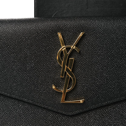 Saint Laurent Grain De Poudre Uptown Pouch Black 8 of 9