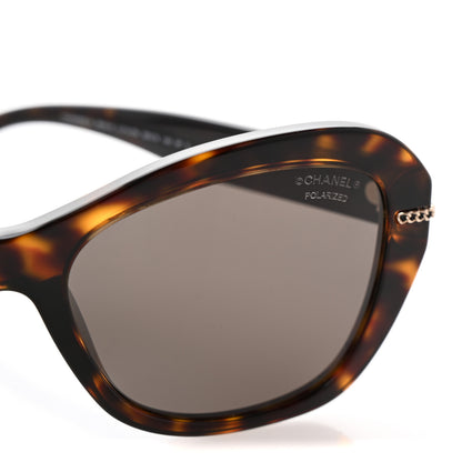 Chanel Acetate Polarized CC Butterfly Sunglasses 5510 Dark Tortoise Dark Tortoise 7 of 8
