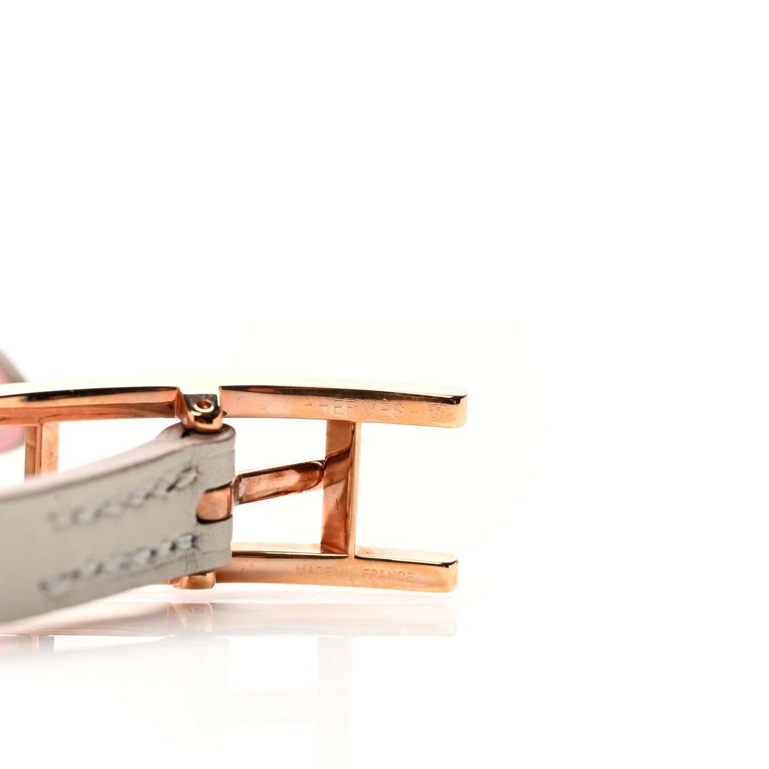 Hermes Swift Behapi Double Tour Bracelet T2 Rose Sakura Gris Perle 4 of 6