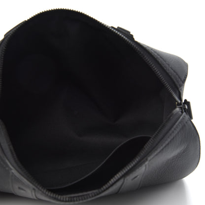 Louis Vuitton Calfskin Damier Distorted City Keepall Black 6 of 10