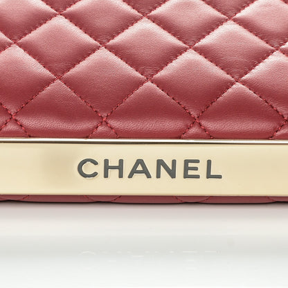 Chanel Lambskin Quilted Trendy CC Wallet On Chain WOC Dark Pink 5 of 9
