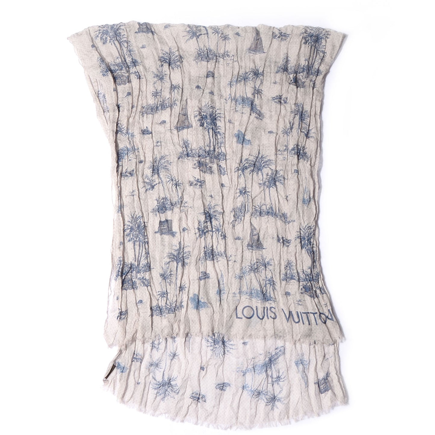 Cotton Linen Toile Etole De Louis Pareo Blue