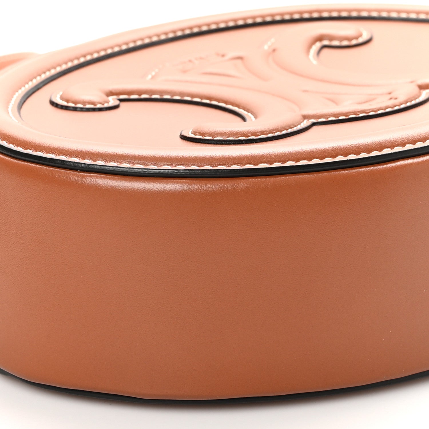 Celine Smooth Calfskin Cuir Triomphe Oval Bag Tan 8 of 9