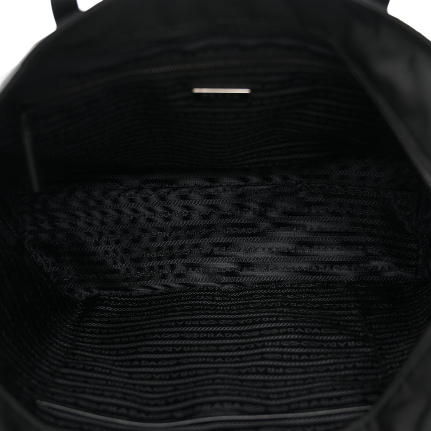 Nylon Tessuto Saffiano Robot Tote Bag Black