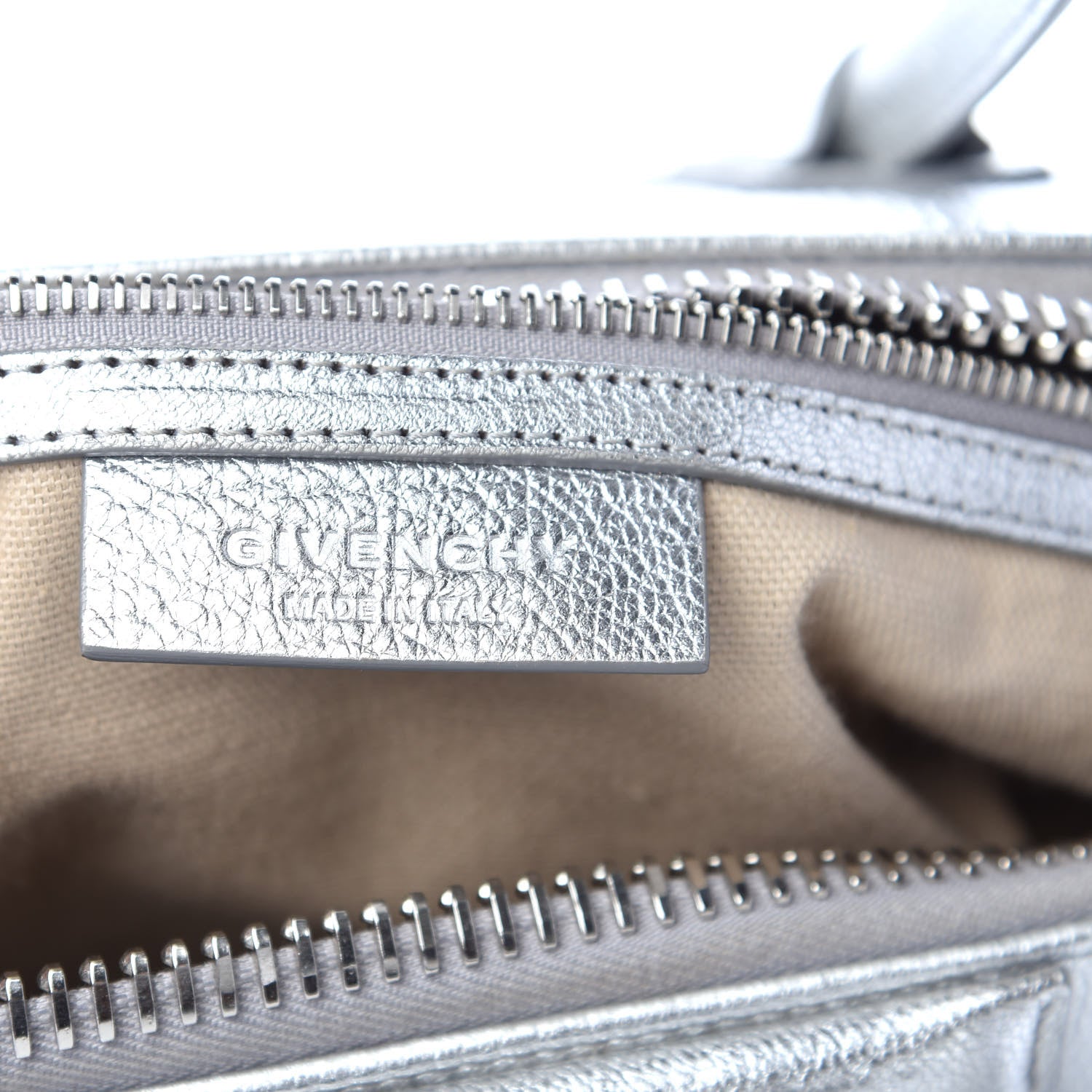 Givenchy Metallic Sugar Goatskin Small Antigona Silver 6 of 9