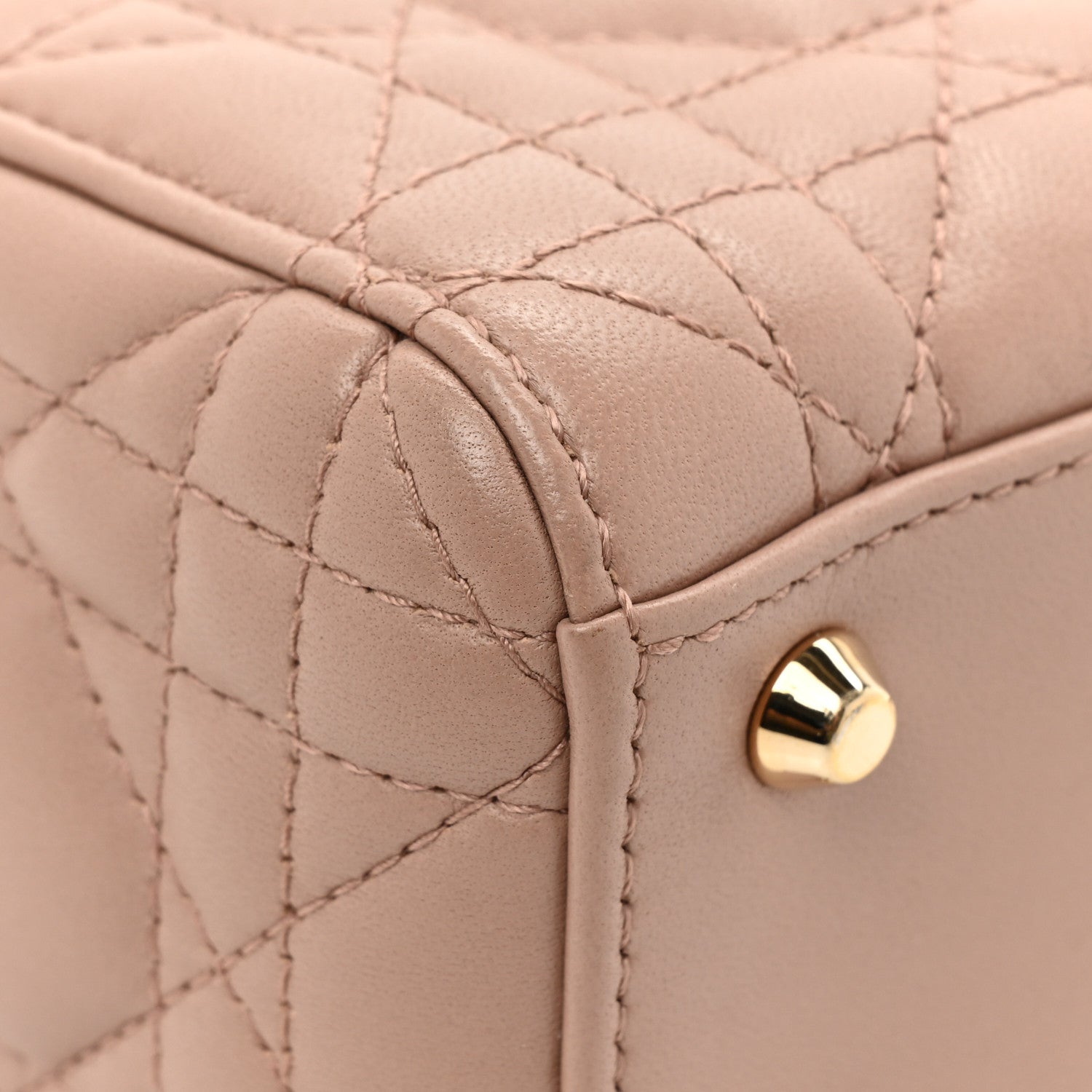 Christian Dior Lambskin Cannage Mini Lady Dior Fard 11 of 14