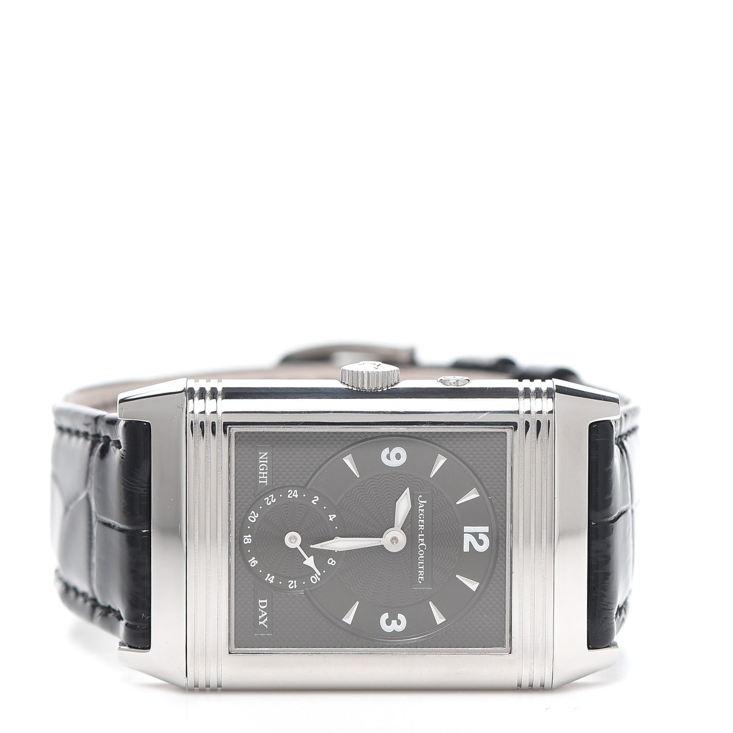 Stainless Steel Alligator 27mm Reverso Manual Winding Watch Q385820
