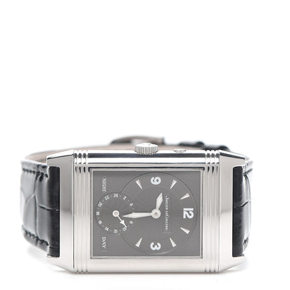 Jaeger-LeCoultre Stainless Steel Alligator 27mm Reverso Manual Winding Watch Q385820 3 of 6