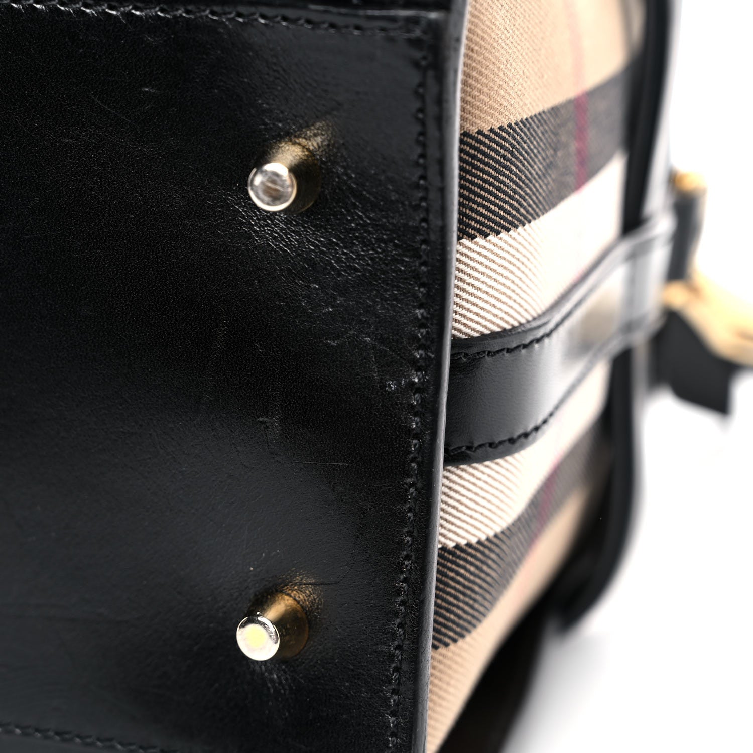 Burberry House Check Bridle Calfskin Medium Alchester Bowling Bag Black 15 of 18