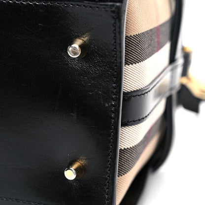 Burberry House Check Bridle Calfskin Medium Alchester Bowling Bag Black 15 of 18