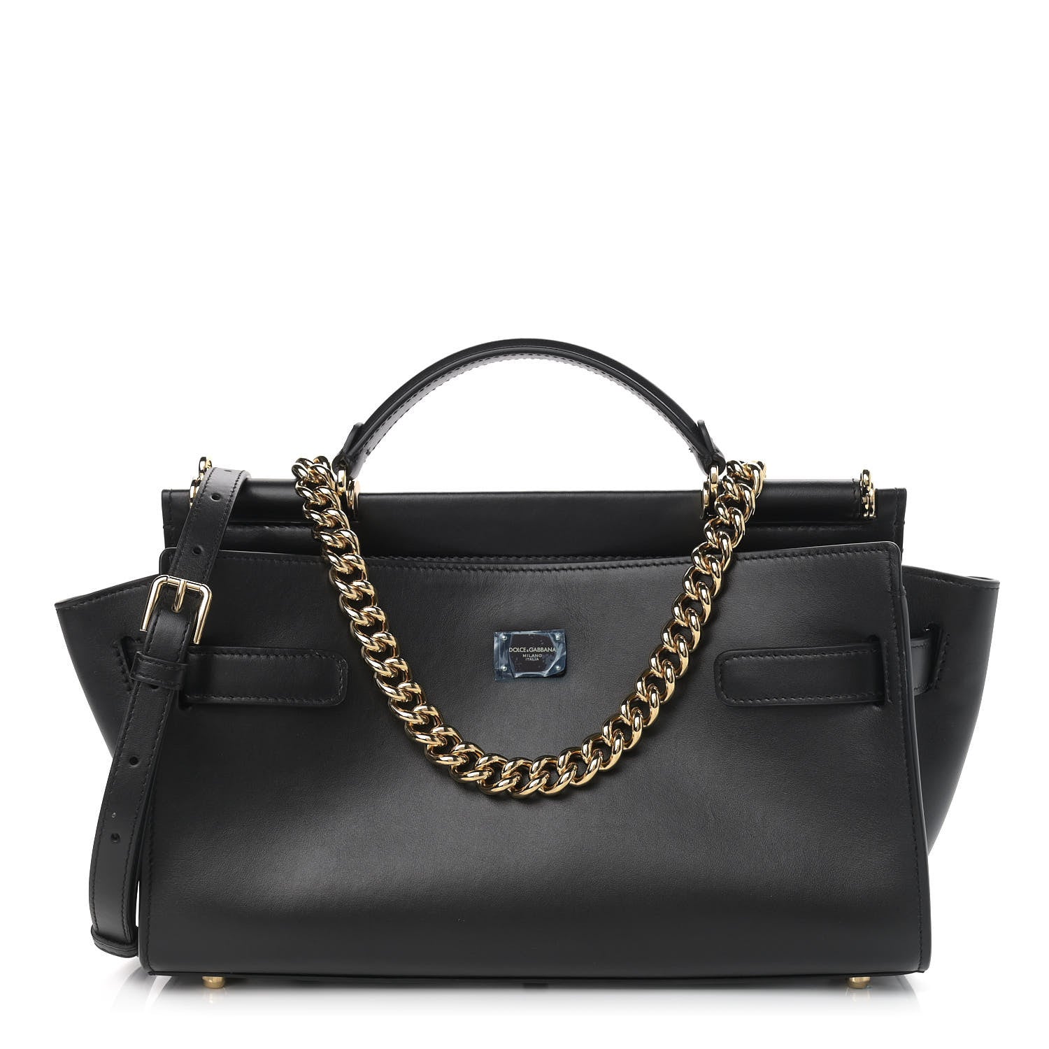 Dolce & Gabbana Calfskin Sicily 62 Black 1 of 9