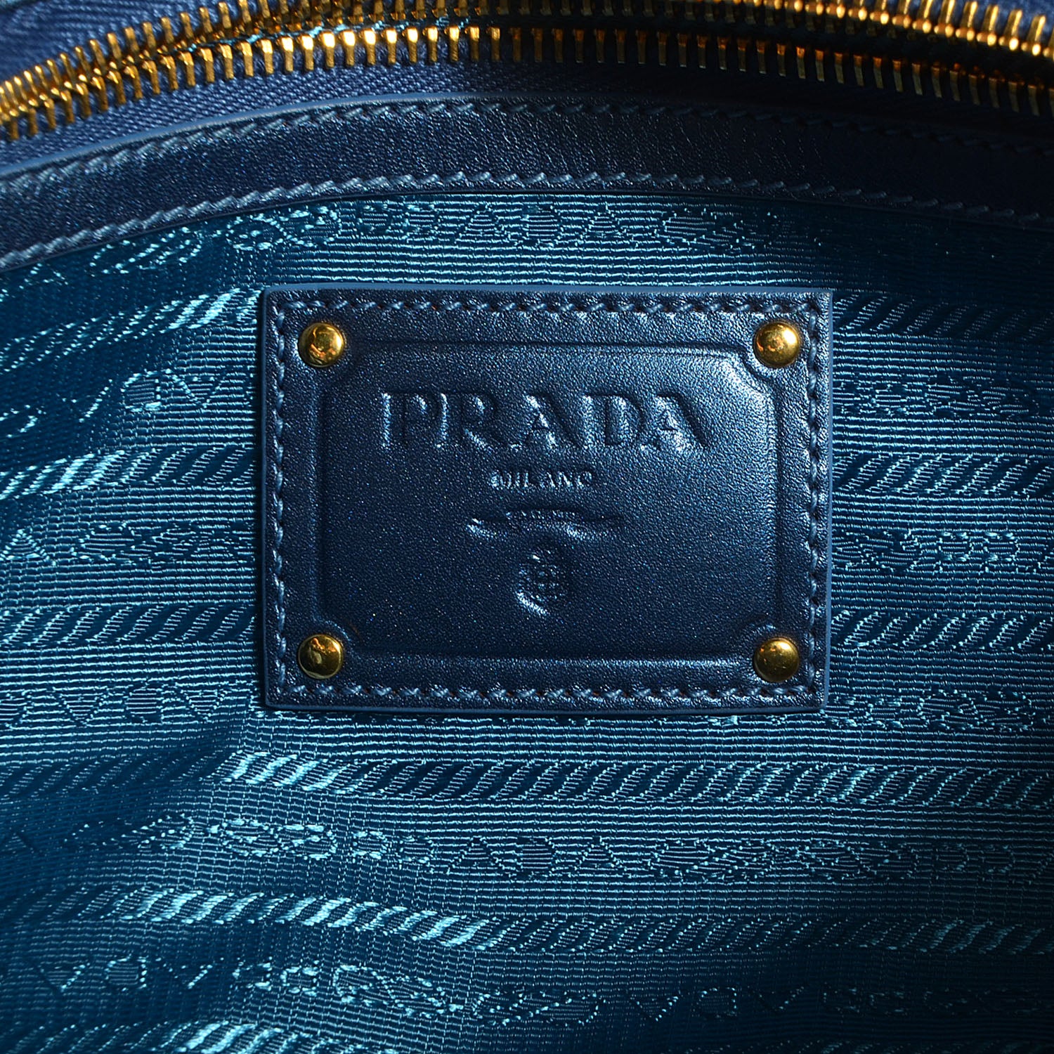 Prada Nappa Mordore Clutch Denim 6 of 9