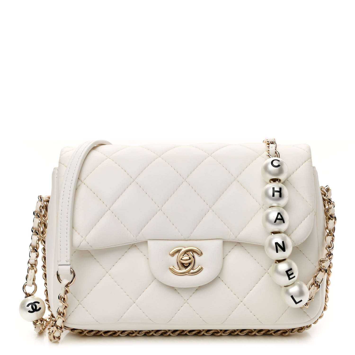 Chanel Lambskin Quilted Small My Precious Flap White 1 of 16
