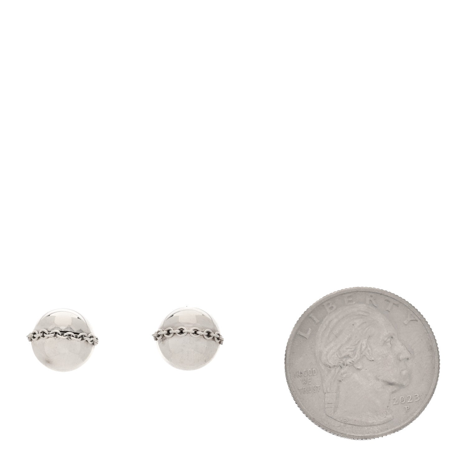 Tiffany Sterling Silver HardWear Bolt Ball Earrings 2 of 5