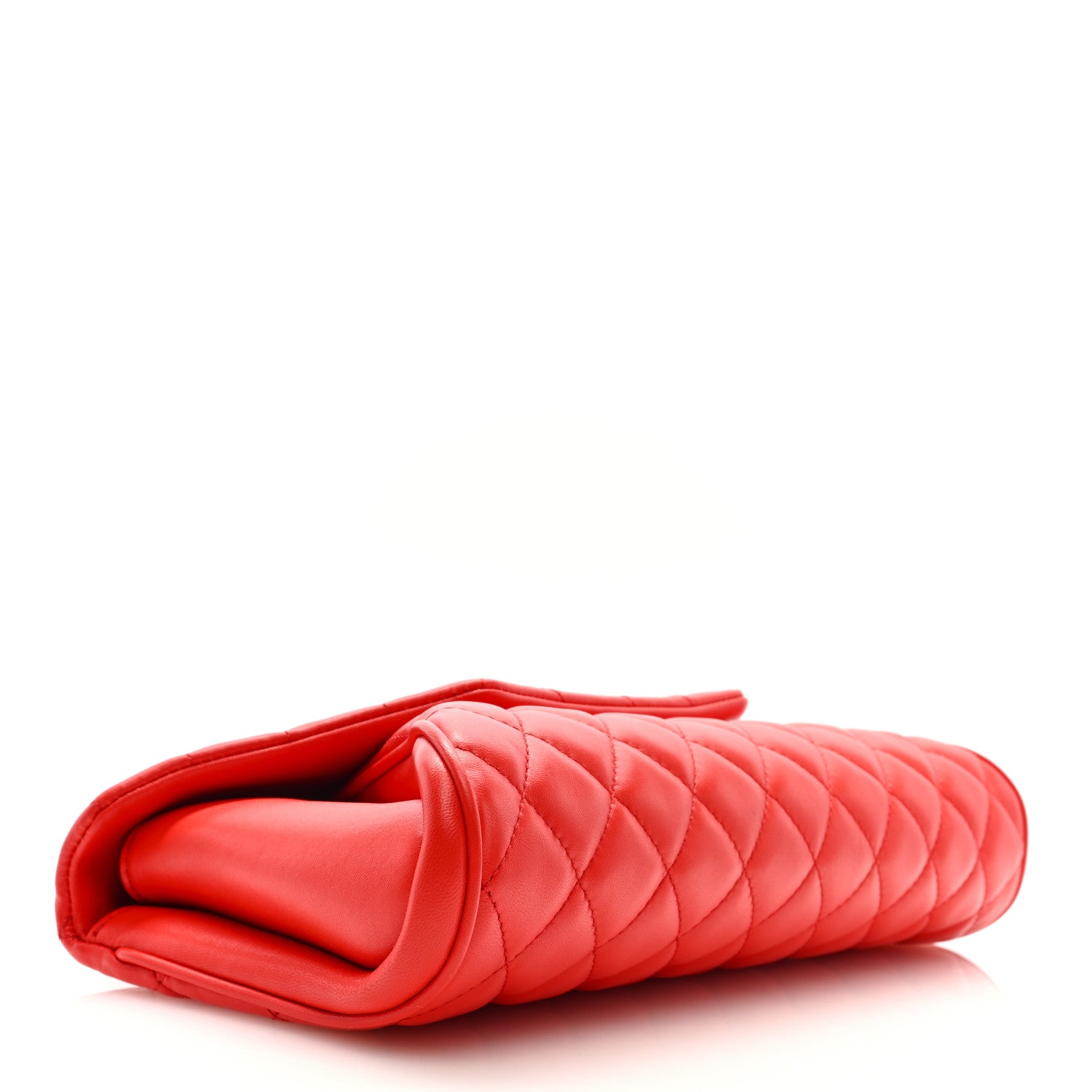 Chanel Lambskin Quilted Fold Up Again Clutch Red 4 of 7