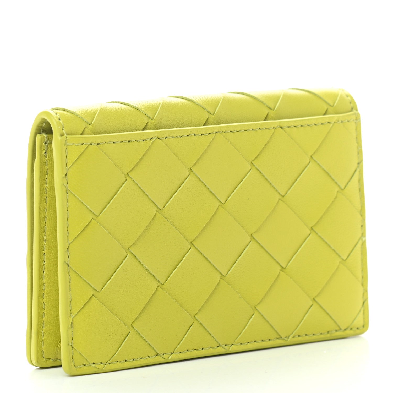 Bottega Veneta Nappa Intrecciato Card Holder Kiwi 3 of 6