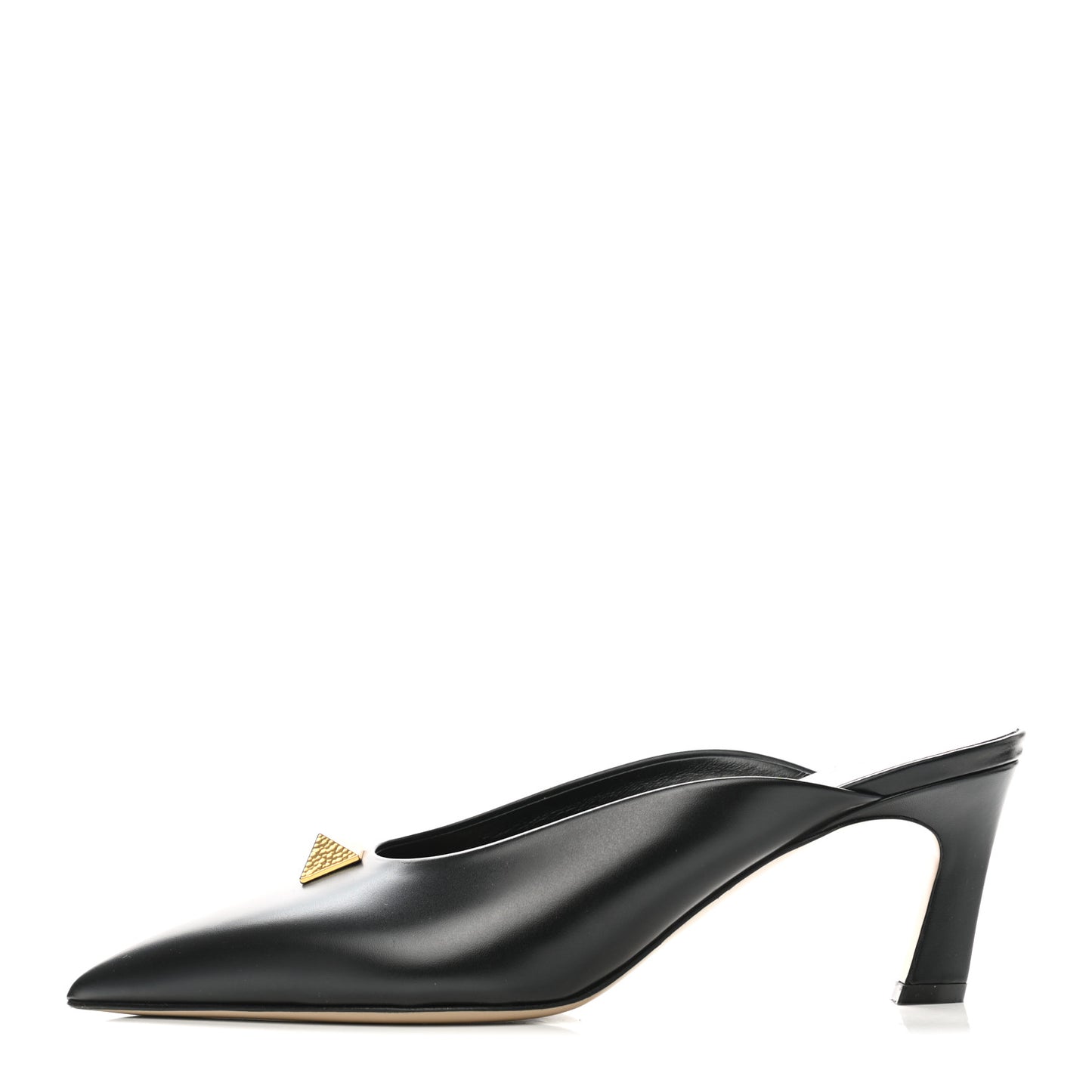 Calfskin Roman Stud 65mm Mules 38 Black