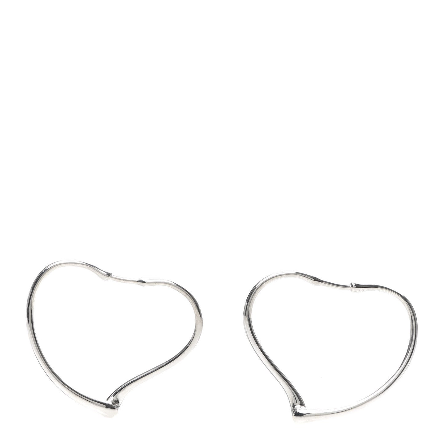Sterling Silver Small Elsa Peretti Open Heart Hoop Earrings