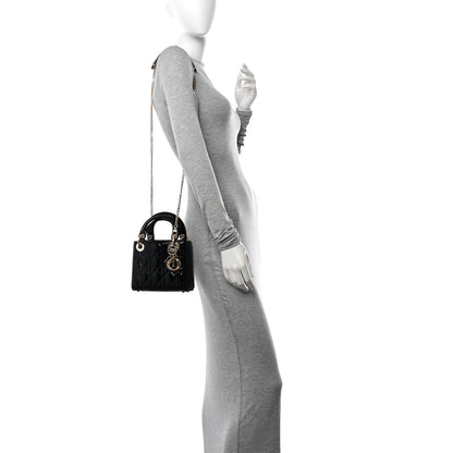 Christian Dior Patent Cannage Mini Lady Dior Black 2 of 9