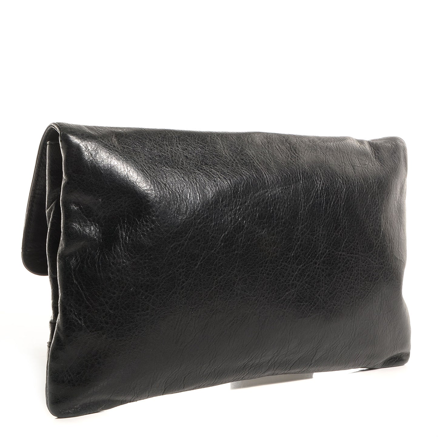 Agneau Classic Hardware Envelope Clutch Black