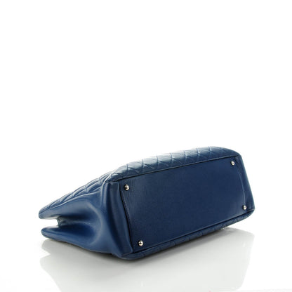 Chanel Caviar Quilted XL Grand Shopping Tote GST Navy Blue 4 of 7