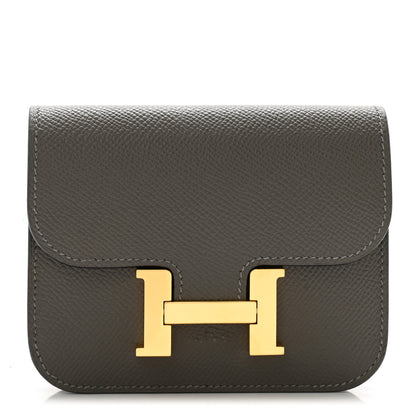 Hermes Epsom Constance Slim Wallet Gris Meyer 1 of 11