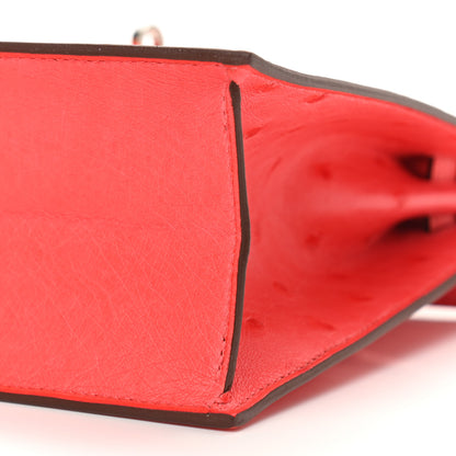 Hermes Ostrich Kelly Danse II Belt Bag Rose Texas 12 of 13
