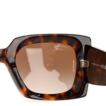 Chanel Acetate Polarized Pearl Rectangle Sunglasses 5480-H-A Tortoise 8 of 9