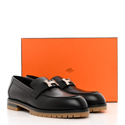 Hermes Calfskin Womens Faubourg Loafers 40 Black 10 of 10