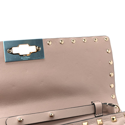 Valentino Garavani Lambskin Rockstud Spike Wallet on Chain Poudre 9 of 10