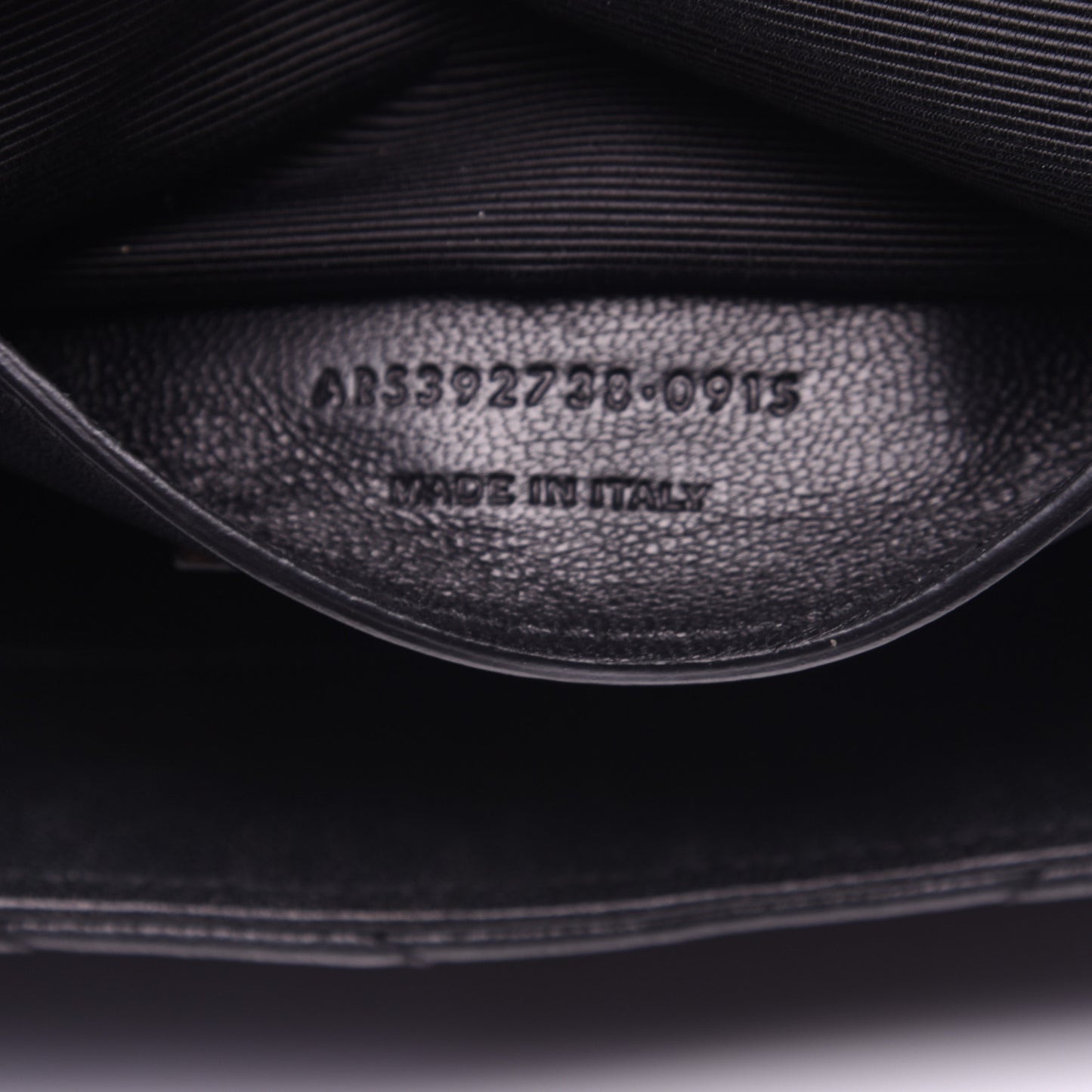 Sheepskin Matelasse Chevron Monogram Monochrome Large College Satchel Black