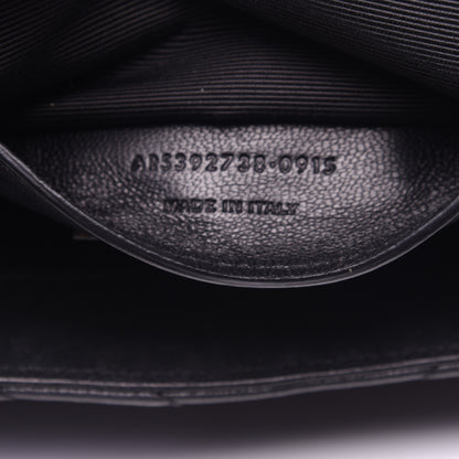 Saint Laurent Sheepskin Matelasse Chevron Monogram Monochrome Large College Satchel Black 10 of 13