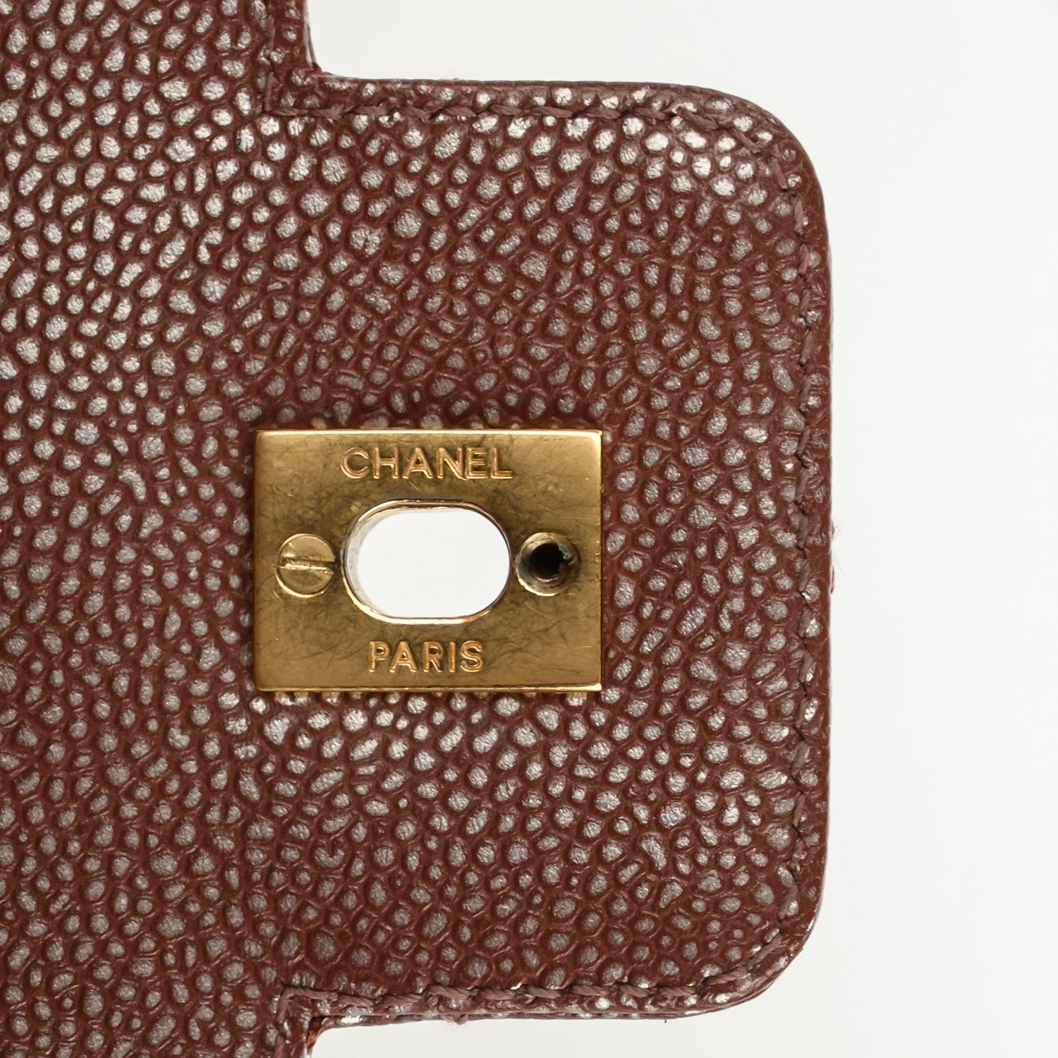 Chanel Metallic Caviar Quilted Medium Single Flap Brown 5 of 9