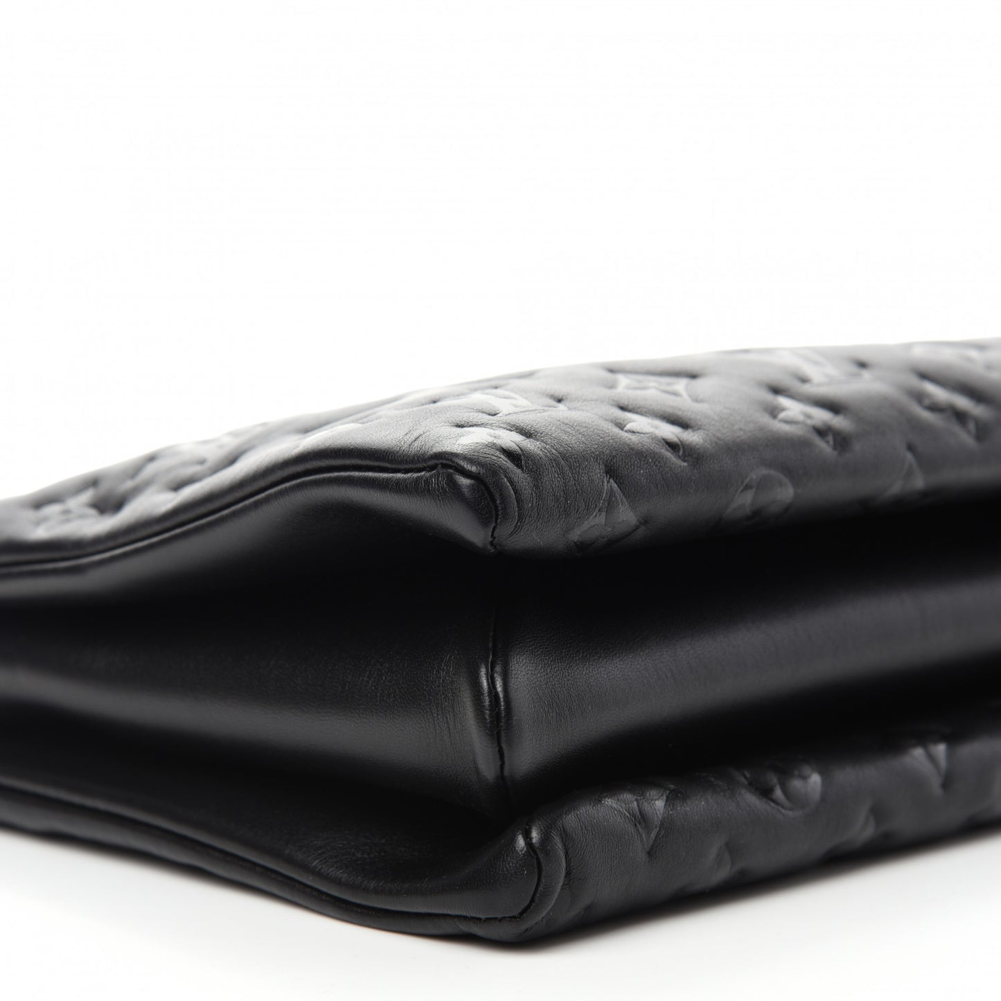 Lambskin Embossed Monogram Coussin MM Black