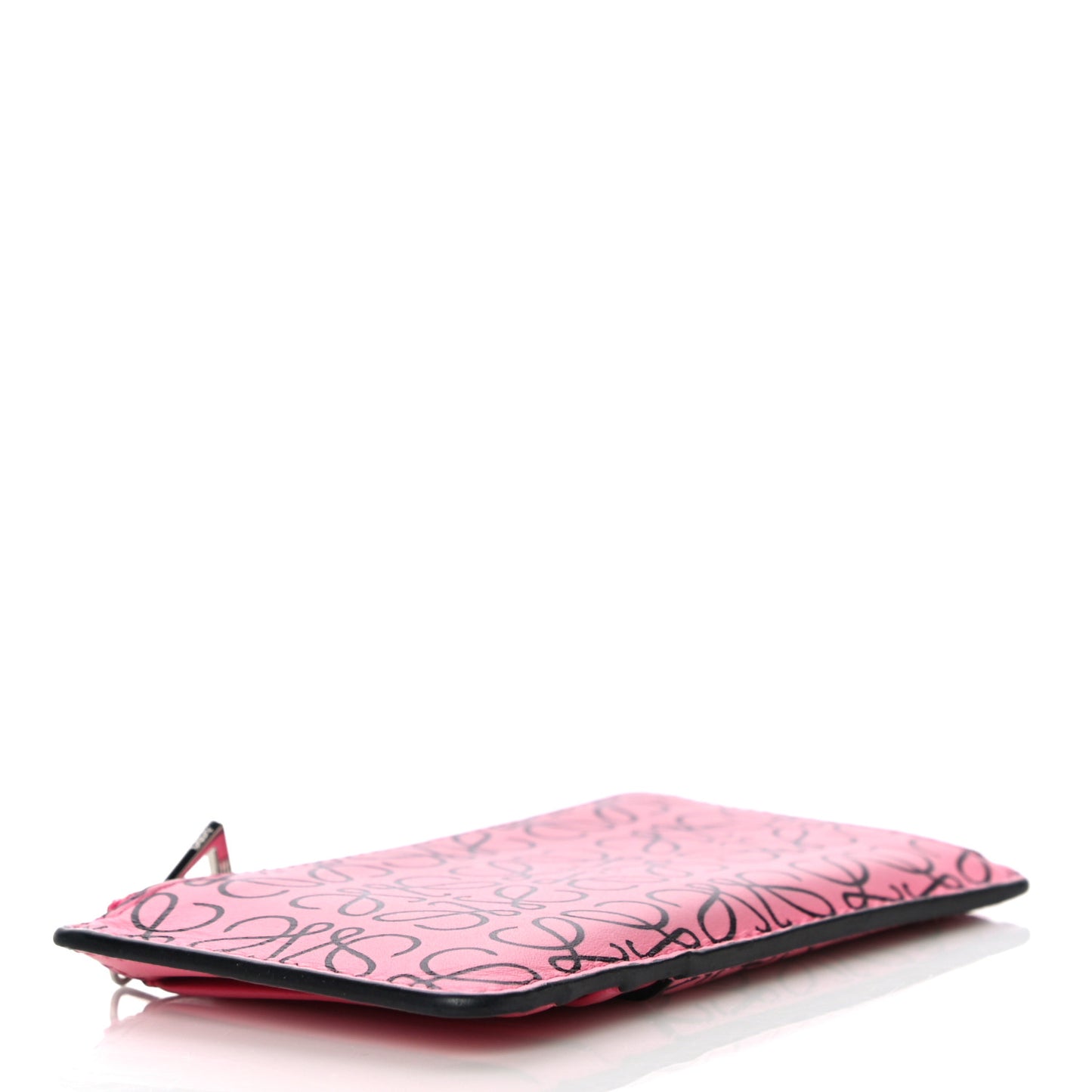 Engraved Calfskin Anagram Coin Card Holder Wild Rose