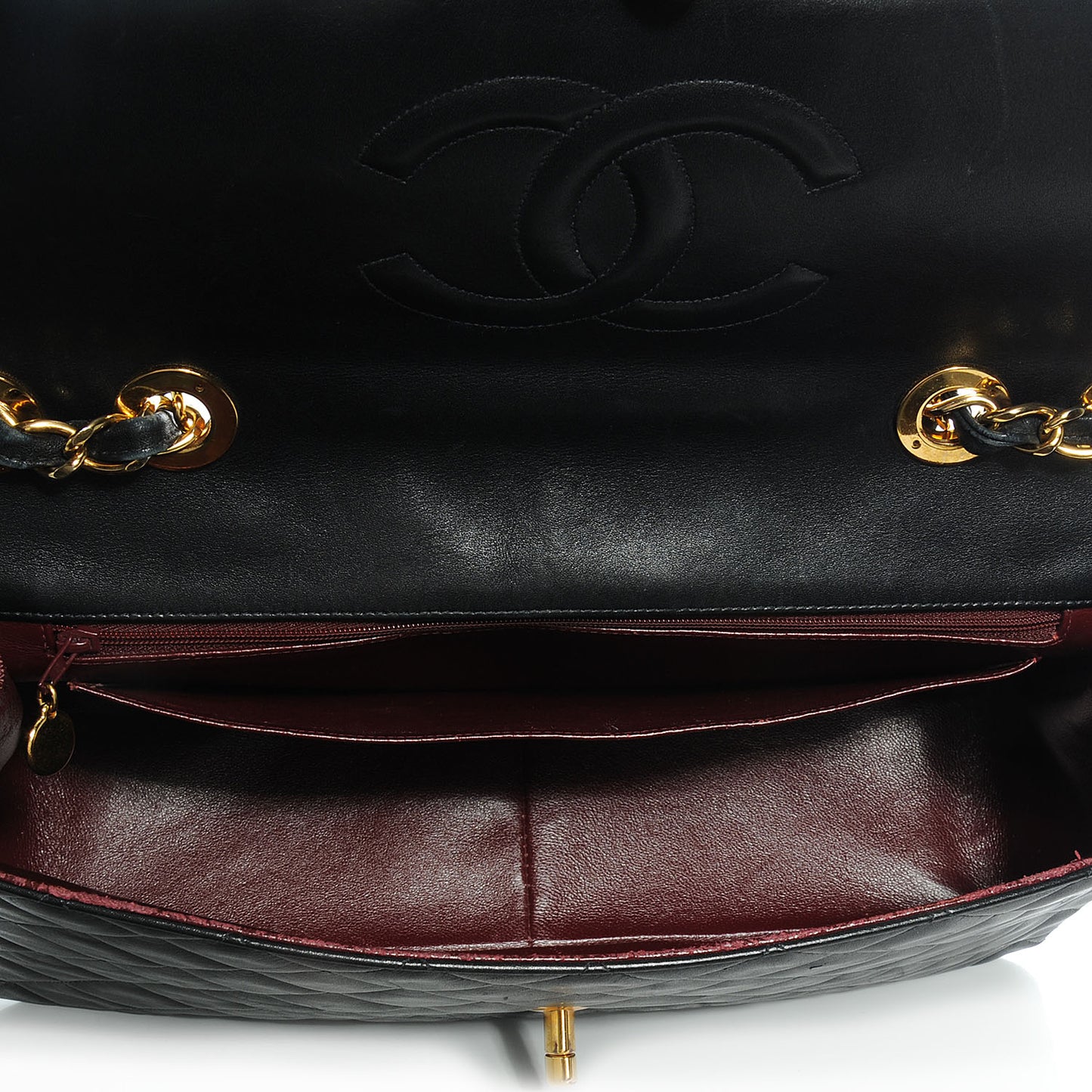 Lambskin XL Jumbo Flap Black