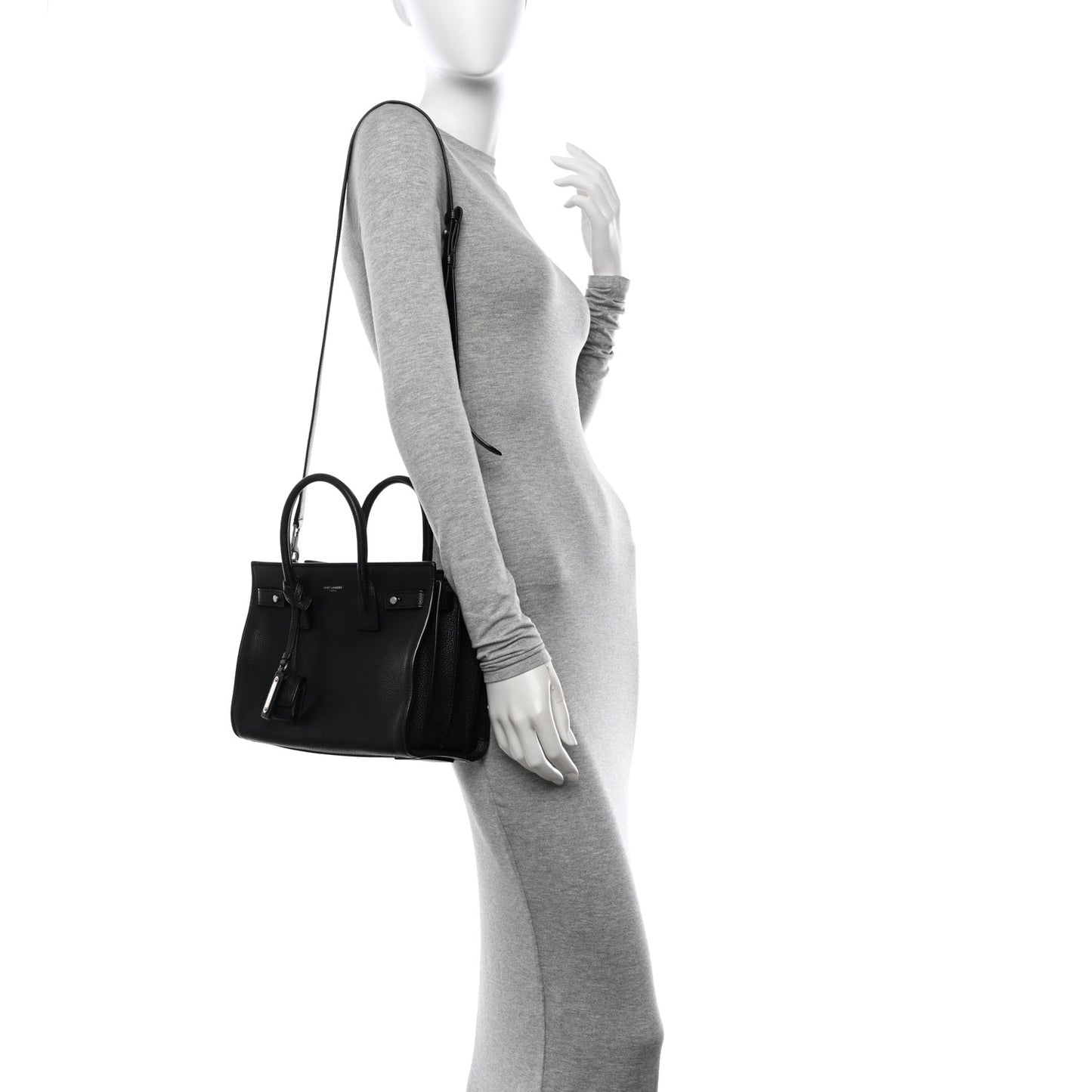 Grained Calfskin Baby Sac De Jour Souple Black