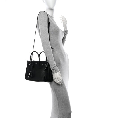 Saint Laurent Grained Calfskin Baby Sac De Jour Souple Black 2 of 13