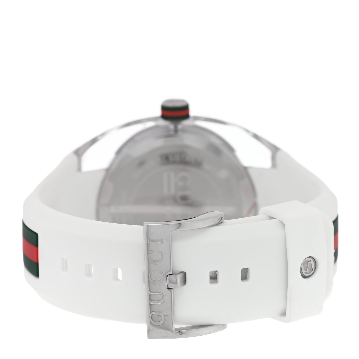 Stainless Steel Rubber 46mm Sync Web Quartz Watch White