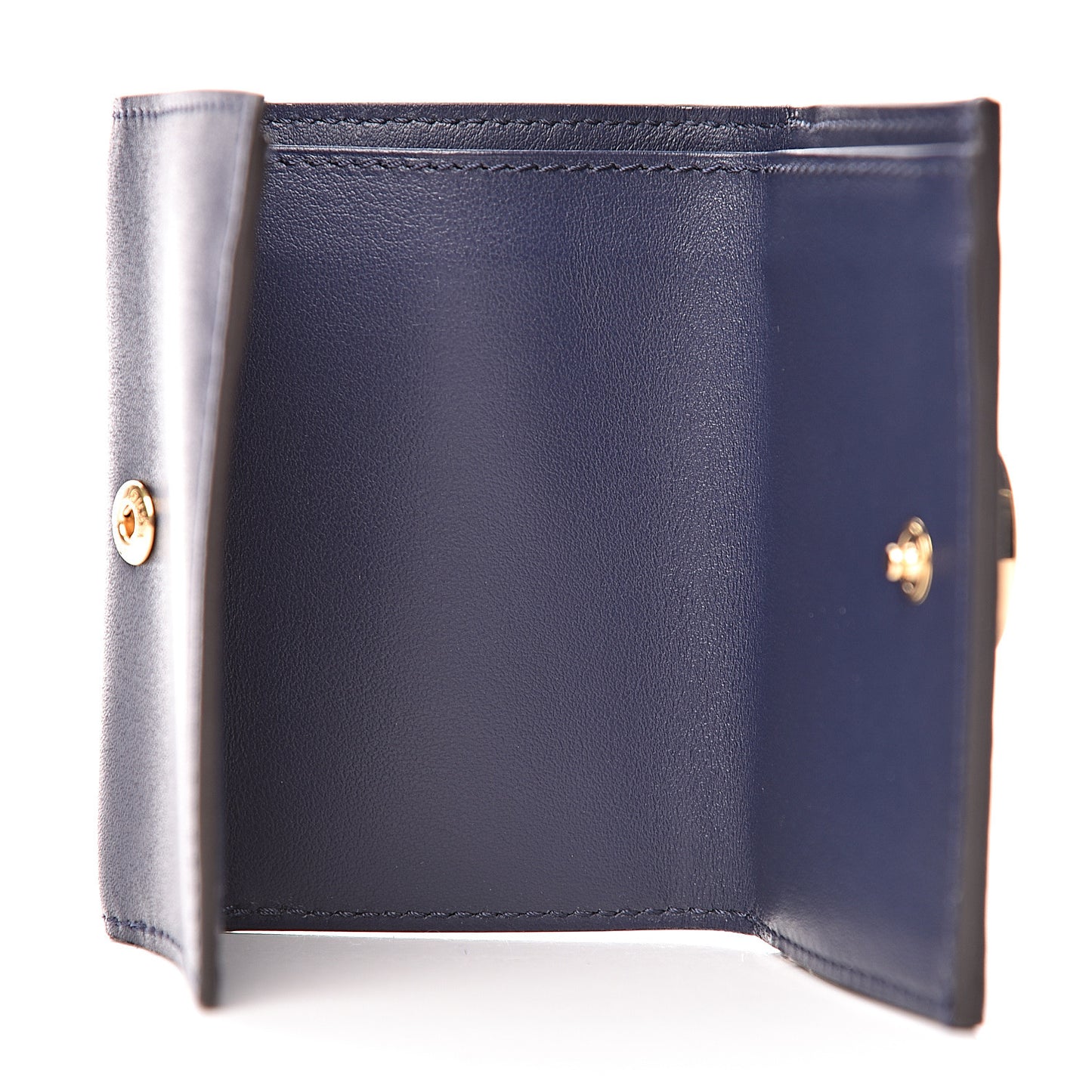 Vitello Liberty Lucido F is Fendi Micro Tri-Fold Envelope Wallet Blueberry