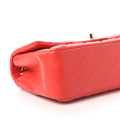 Chanel Lambskin Quilted Mini Rectangular Flap Red 6 of 11