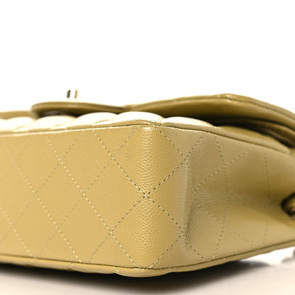Chanel Caviar Quilted Small Double Flap Light Yellow 10 of 10