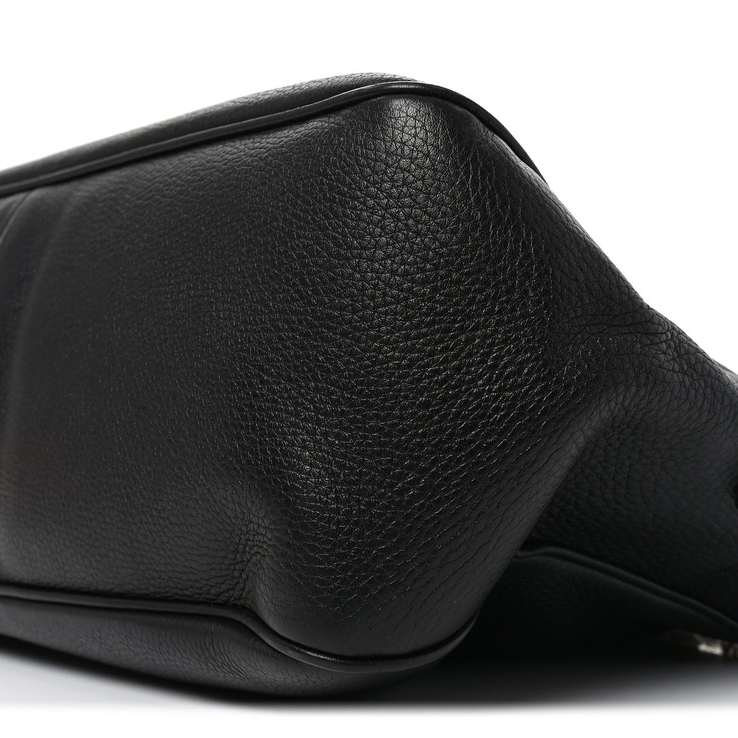 Pebbled Calfskin Medium Soho Bowler Black