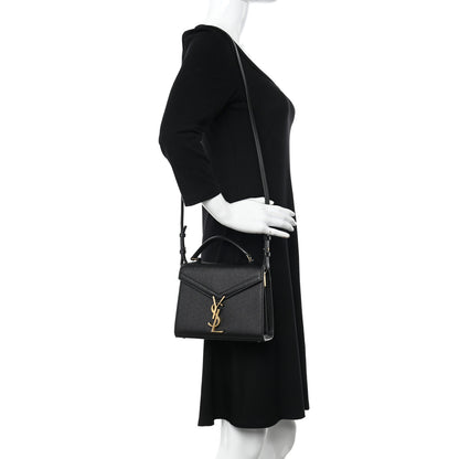 Saint Laurent Grain de Poudre Mini Classic Monogram Cassandra Top Handle Black 2 of 9