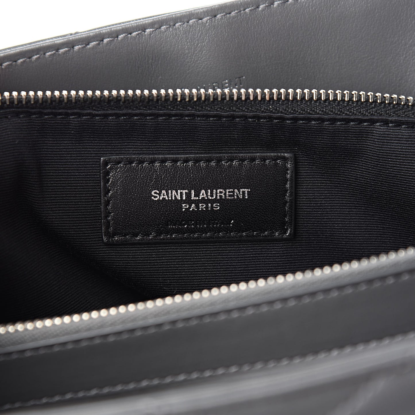 Calfskin Y Quilted Monogram Large Loulou Chain Satchel Storm