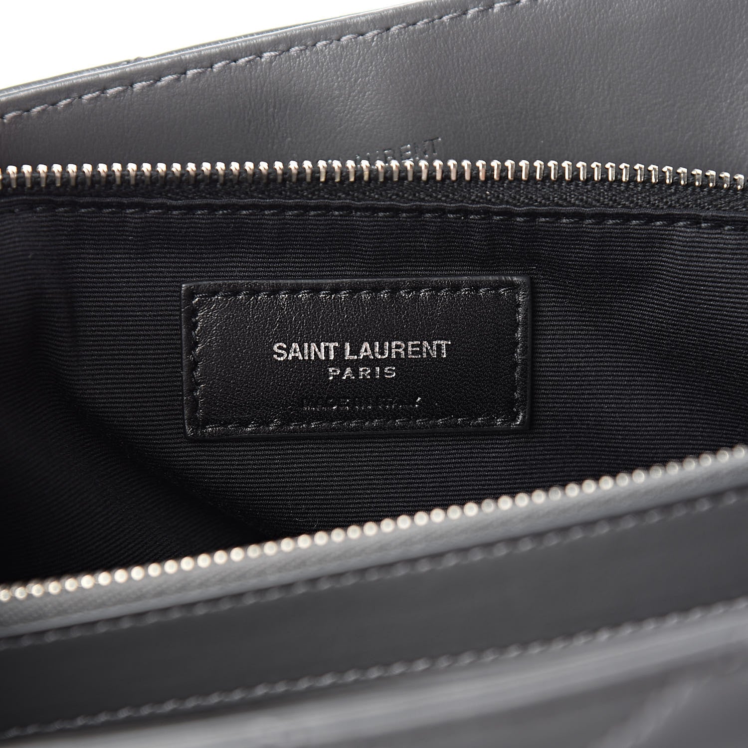 Saint Laurent Calfskin Y Quilted Monogram Large Loulou Chain Satchel Storm 6 of 10