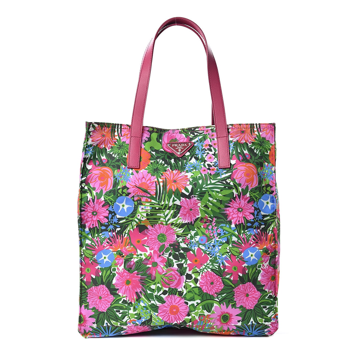 Tessuto Nylon Floral Print Tote Pink