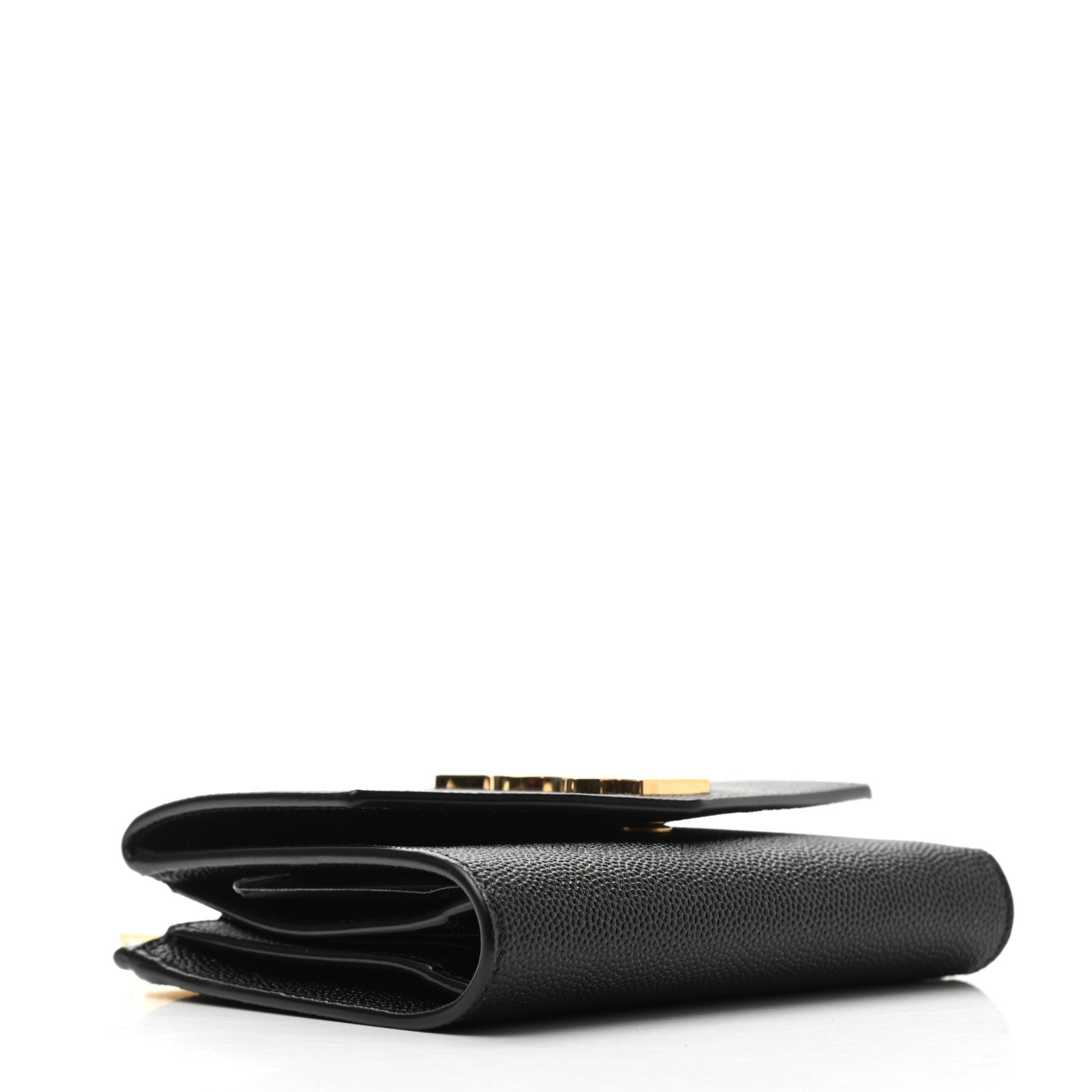 Saint Laurent Grain De Poudre Monogram Bi-Fold Wallet Black 4 of 8